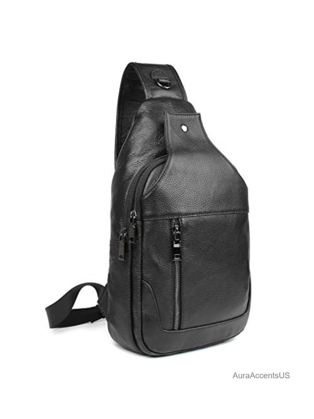 Cowhide Leather Waterproof Sling Crossbody Shoulder Bag for Men
